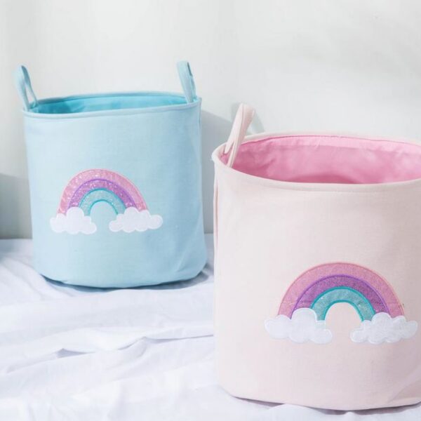 Kids Rainbow Storage Baskets - Mint green, 40*33*40cm