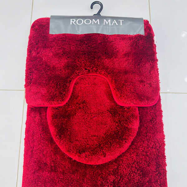 3 PC Bathroom Non-slip Mat Sets Red Wine - Red Wine, 60*90cm