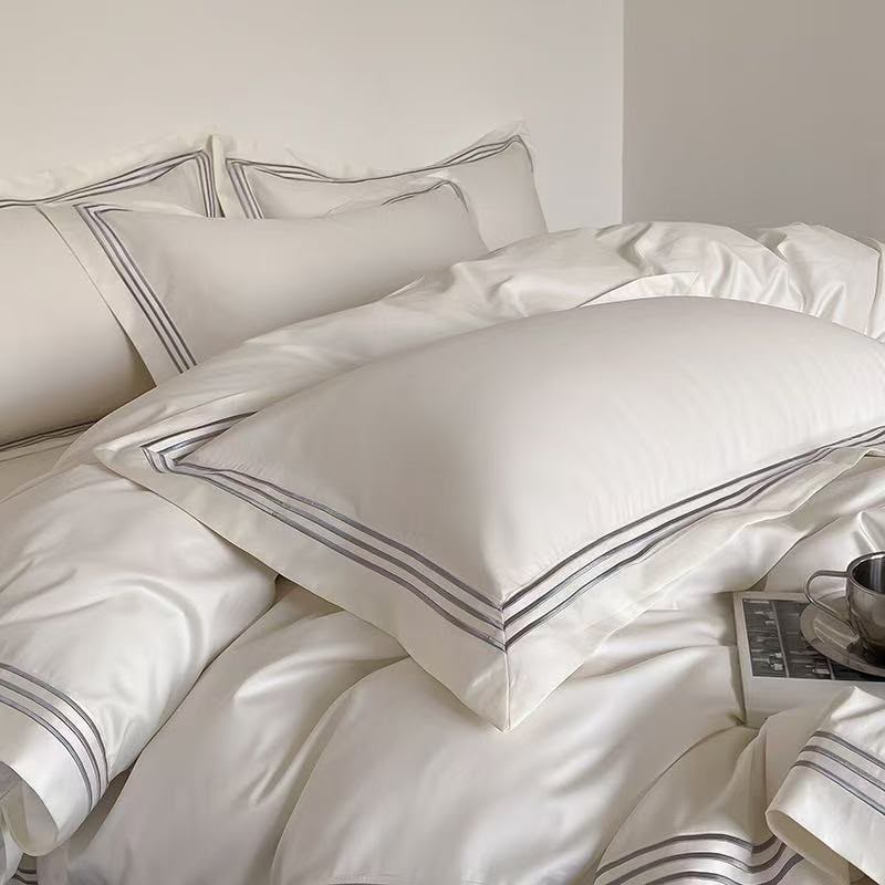 The Mayfair Luxury Embroidery Bedding Set - White - Image 3