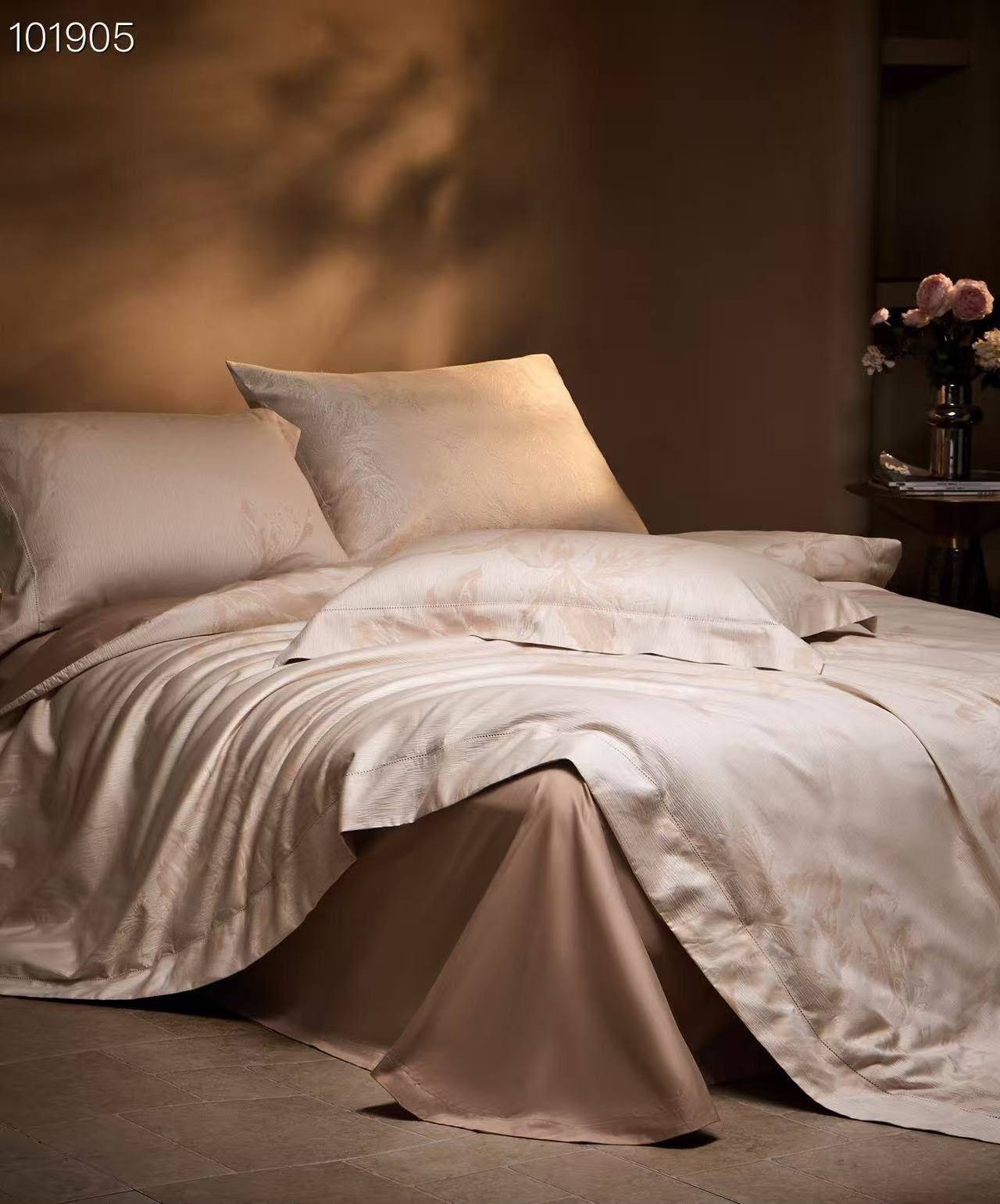 The Maison Egyptian Cotton Bedding Set - Beige - Image 4